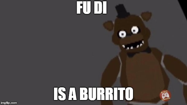 FU DI; IS A BURRITO | image tagged in random,funny,stupid,yeah | made w/ Imgflip meme maker