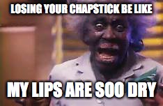 LOSING YOUR CHAPSTICK BE LIKE; MY LIPS ARE SOO DRY | image tagged in chapstick trancer | made w/ Imgflip meme maker