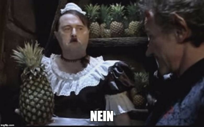 Hitler Pineapple | NEIN | image tagged in hitler pineapple | made w/ Imgflip meme maker