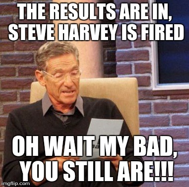 Maury Lie Detector Meme | THE RESULTS ARE IN, STEVE HARVEY IS FIRED; OH WAIT MY BAD, YOU STILL ARE!!! | image tagged in memes,maury lie detector | made w/ Imgflip meme maker