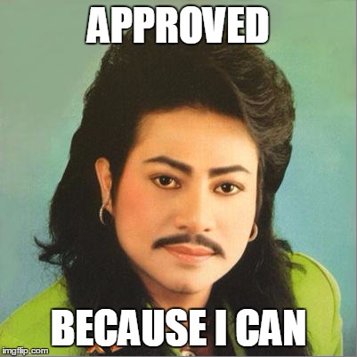 APPROVED; BECAUSE I CAN | image tagged in ivan | made w/ Imgflip meme maker