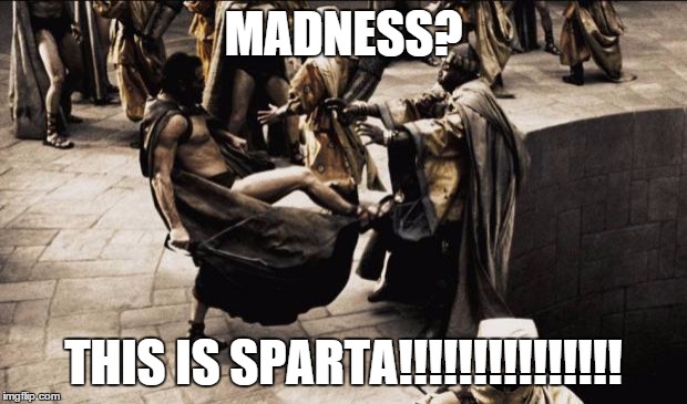 Hugging That Post? This is madness!!! NO! THIS IS SPARTA!!!