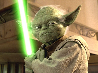 Yoda Lightsaber Blank Meme Template