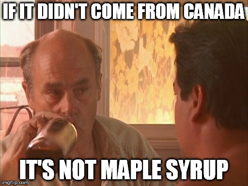 IF IT DIDN'T COME FROM CANADA IT'S NOT MAPLE SYRUP | made w/ Imgflip meme maker