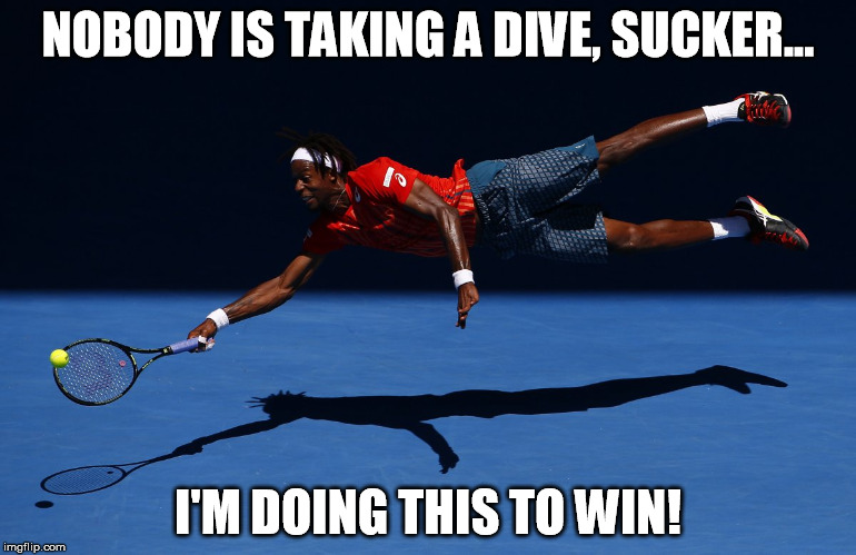 take a dive | NOBODY IS TAKING A DIVE, SUCKER... I'M DOING THIS TO WIN! | image tagged in prince of tennis | made w/ Imgflip meme maker