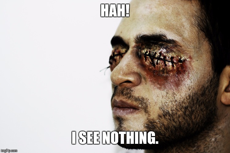 HAH! I SEE NOTHING. | made w/ Imgflip meme maker