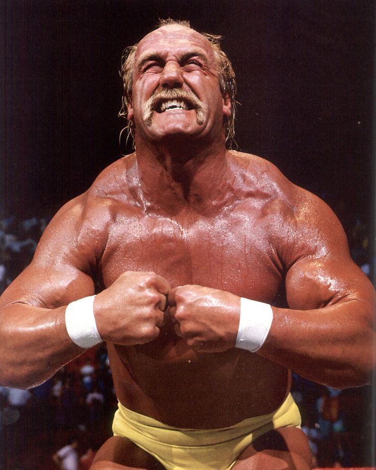 Hulk Hogan funny face working out