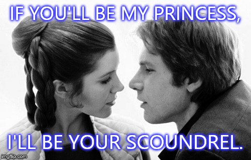 IF YOU'LL BE MY PRINCESS, I'LL BE YOUR SCOUNDREL. | image tagged in princess and the scoundrel | made w/ Imgflip meme maker