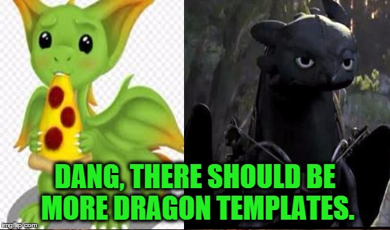 DANG, THERE SHOULD BE MORE DRAGON TEMPLATES. | made w/ Imgflip meme maker