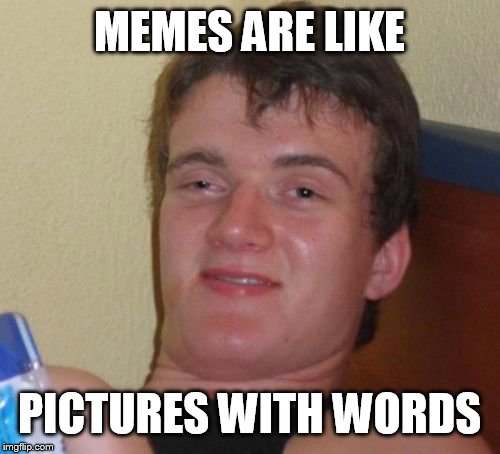 10 Guy | MEMES ARE LIKE; PICTURES WITH WORDS | image tagged in memes,10 guy | made w/ Imgflip meme maker