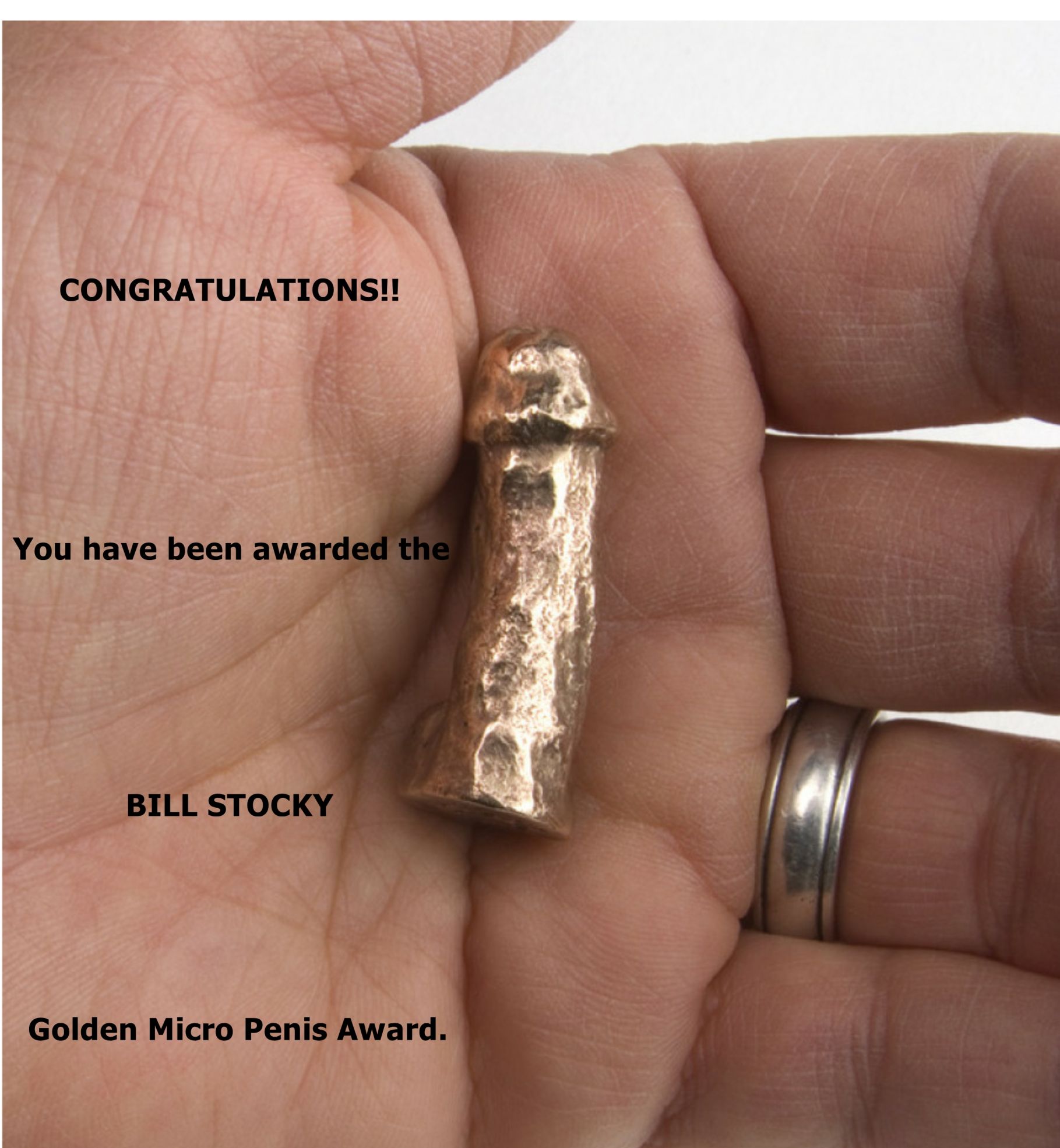 High Quality small penis stocky award Blank Meme Template