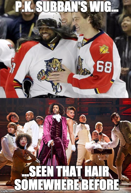 P.K. SUBBAN'S WIG... ...SEEN THAT HAIR SOMEWHERE BEFORE | made w/ Imgflip meme maker