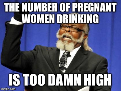 Too Damn High Meme | THE NUMBER OF PREGNANT WOMEN DRINKING IS TOO DAMN HIGH | image tagged in memes,too damn high | made w/ Imgflip meme maker