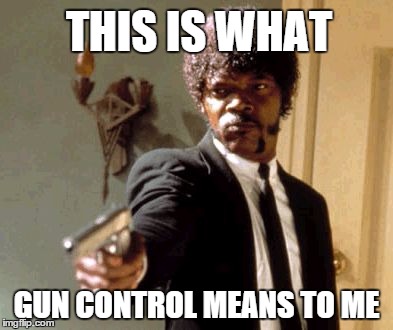 Say That Again I Dare You Meme | THIS IS WHAT; GUN CONTROL MEANS TO ME | image tagged in memes,say that again i dare you | made w/ Imgflip meme maker