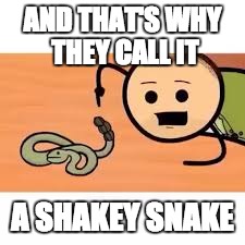 AND THAT'S WHY THEY CALL IT; A SHAKEY SNAKE | image tagged in ted bear,snake | made w/ Imgflip meme maker