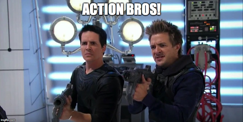 ACTION BROS! | image tagged in lab rats | made w/ Imgflip meme maker