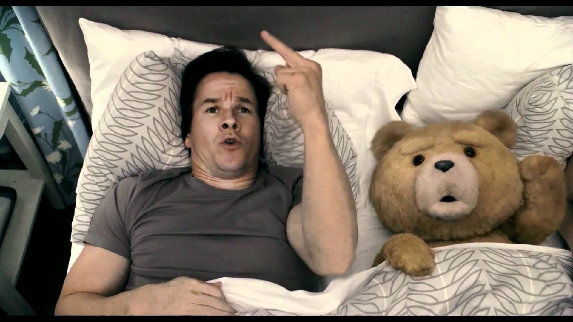 ted bed middle finger Blank Meme Template
