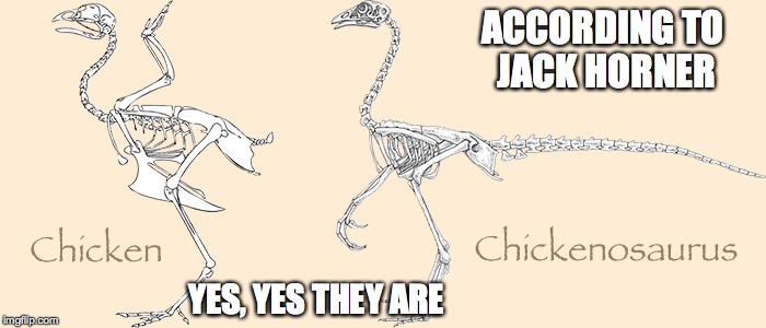 ACCORDING TO JACK HORNER YES, YES THEY ARE | made w/ Imgflip meme maker