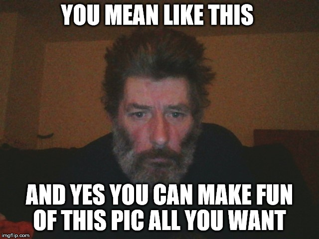 YOU MEAN LIKE THIS AND YES YOU CAN MAKE FUN OF THIS PIC ALL YOU WANT | made w/ Imgflip meme maker