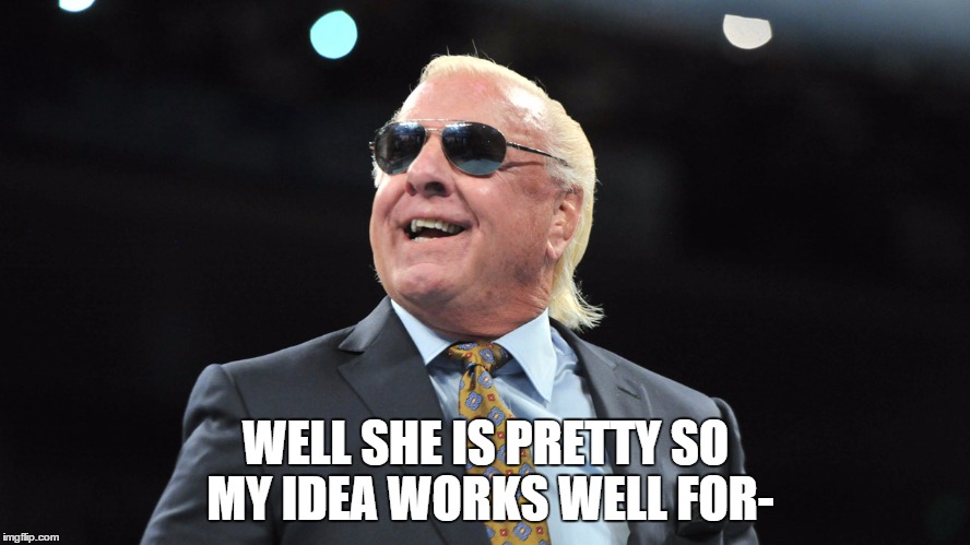 WELL SHE IS PRETTY SO MY IDEA WORKS WELL FOR- | made w/ Imgflip meme maker
