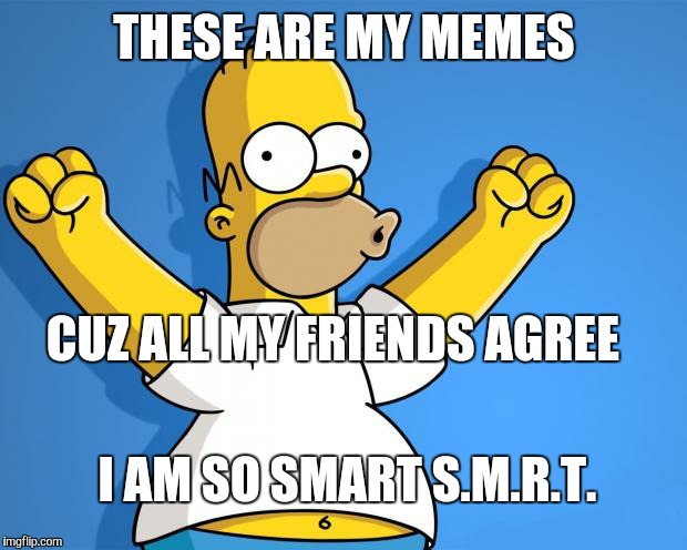 THESE ARE MY MEMES CUZ ALL MY FRIENDS AGREE I AM SO SMART S.M.R.T. | made w/ Imgflip meme maker