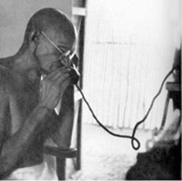 gandhi-phone Blank Meme Template