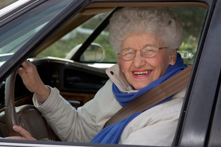 Old Lady In Car Blank Meme Template