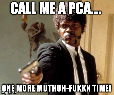 Say That Again I Dare You Meme | CALL ME A PCA.... ONE MORE MUTHUH-FUKKN TIME! | image tagged in memes,say that again i dare you | made w/ Imgflip meme maker