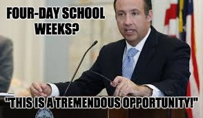 FOUR-DAY SCHOOL WEEKS? "THIS IS A TREMENDOUS OPPORTUNITY!" | image tagged in oklahoma,doerflinger,education,outoftouch | made w/ Imgflip meme maker