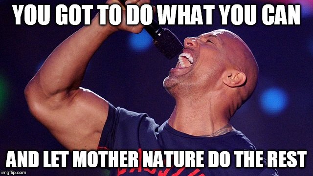 YOU GOT TO DO WHAT YOU CAN AND LET MOTHER NATURE DO THE REST | made w/ Imgflip meme maker