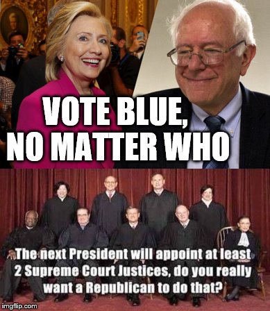 VOTE BLUE, NO MATTER WHO | made w/ Imgflip meme maker