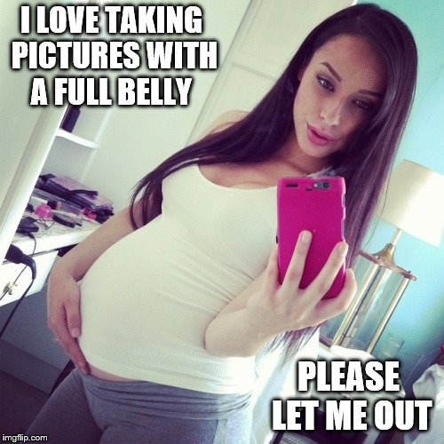 I LOVE TAKING PICTURES WITH A FULL BELLY; PLEASE LET ME OUT | image tagged in vore | made w/ Imgflip meme maker
