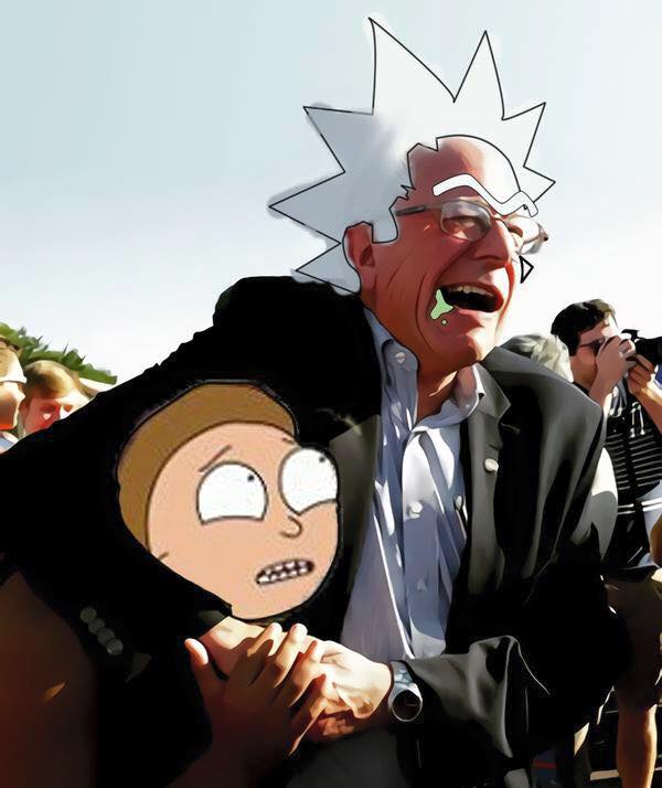 Rick and Morty Sanders Blank Meme Template