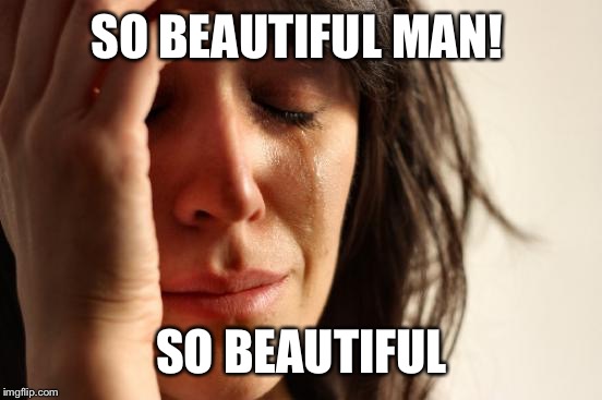 First World Problems Meme | SO BEAUTIFUL MAN! SO BEAUTIFUL | image tagged in memes,first world problems | made w/ Imgflip meme maker