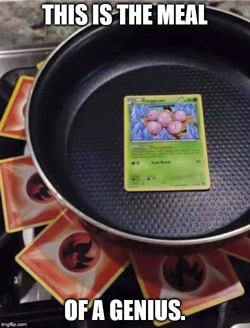 pokémon cooking | THIS IS THE MEAL; OF A GENIUS. | image tagged in pokmon cooking | made w/ Imgflip meme maker