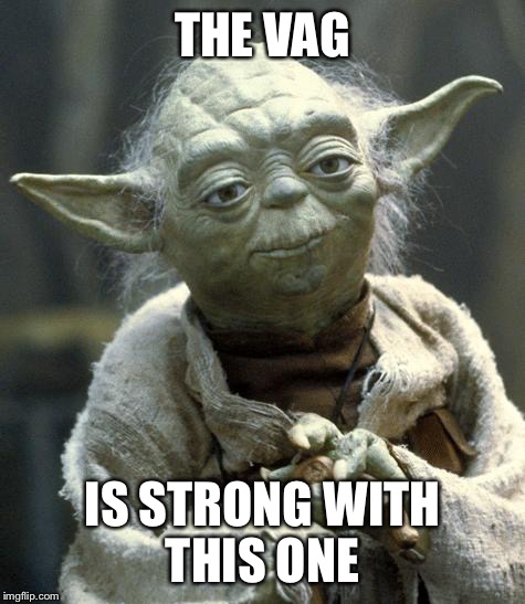 yoda | THE VAG; IS STRONG WITH THIS ONE | image tagged in yoda | made w/ Imgflip meme maker
