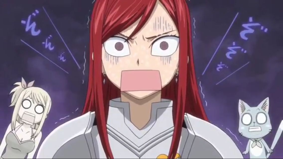 High Quality Erza is Shocked Blank Meme Template
