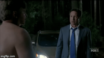 Mulder Gets Personal | image tagged in gifs,x-files,mulder,were-lizard | made w/ Imgflip video-to-gif maker