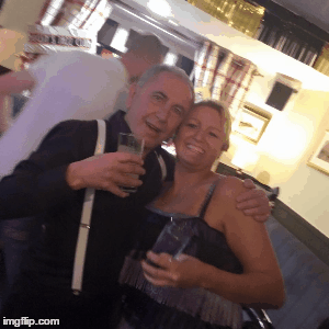 helen an me | image tagged in gifs,drinking,happy | made w/ Imgflip images-to-gif maker