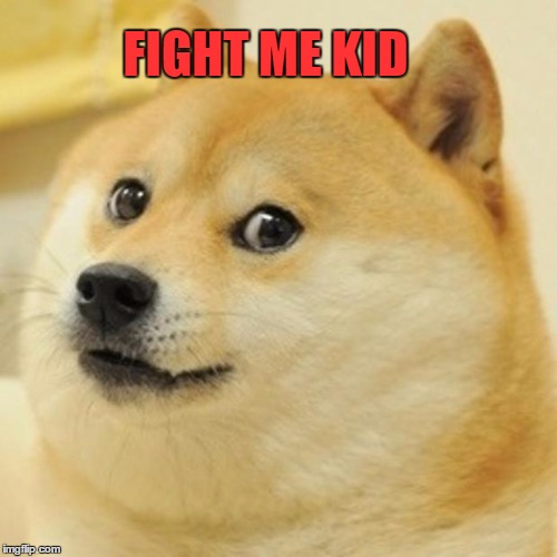 Doge Meme | FIGHT ME KID | image tagged in memes,doge | made w/ Imgflip meme maker