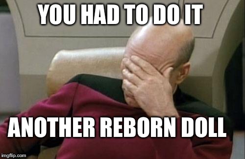 Reborn Problems  | YOU HAD TO DO IT; ANOTHER REBORN DOLL | image tagged in memes,captain picard facepalm | made w/ Imgflip meme maker