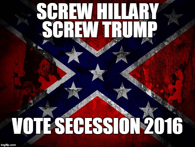 Screw 'Em All | SCREW TRUMP; SCREW HILLARY; VOTE SECESSION 2016 | image tagged in memes,politics | made w/ Imgflip meme maker