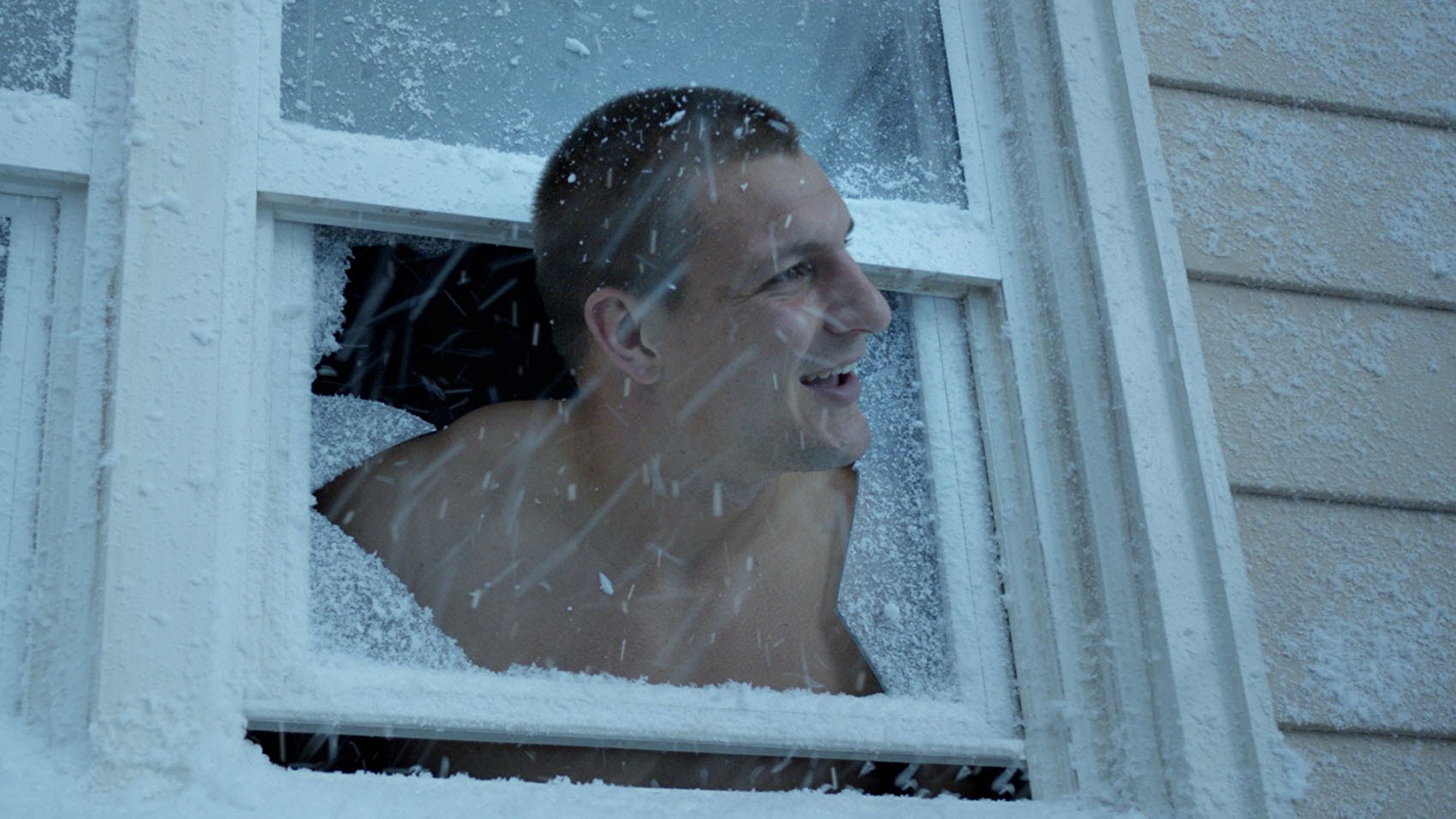 Gronk in Snow Blank Meme Template