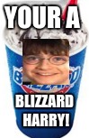 Had to be done! | YOUR A; BLIZZARD HARRY! | image tagged in lol | made w/ Imgflip meme maker