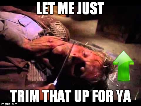 LET ME JUST TRIM THAT UP FOR YA | made w/ Imgflip meme maker