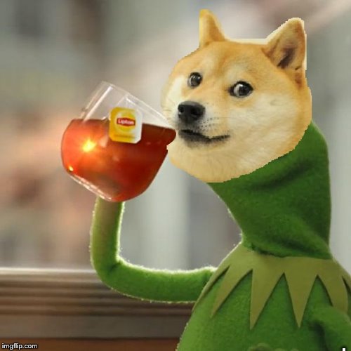 doge drinking tea | . | image tagged in doge drinking tea | made w/ Imgflip meme maker