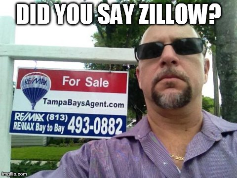 DID YOU SAY ZILLOW? | image tagged in tampabaysagent | made w/ Imgflip meme maker