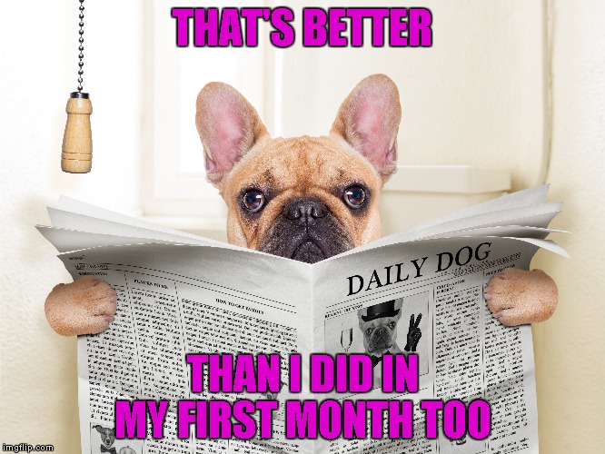 THAT'S BETTER THAN I DID IN MY FIRST MONTH TOO | made w/ Imgflip meme maker