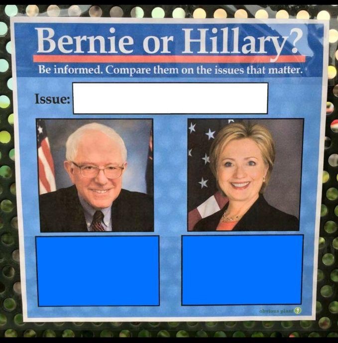 Sanders vs Clinton Blank Meme Template