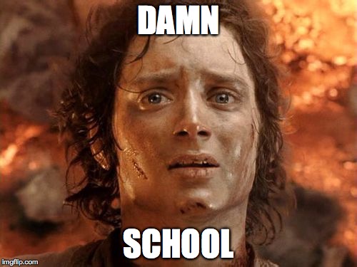 It's Finally Over | DAMN; SCHOOL | image tagged in memes,its finally over | made w/ Imgflip meme maker